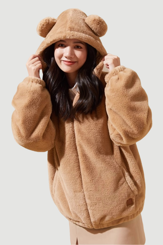 Bear Plush Jacket Women's - New Autumn & Winter Collection