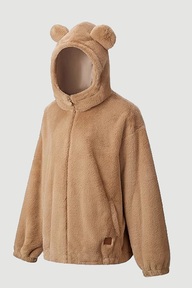 Bear Plush Jacket Women's - New Autumn & Winter Collection